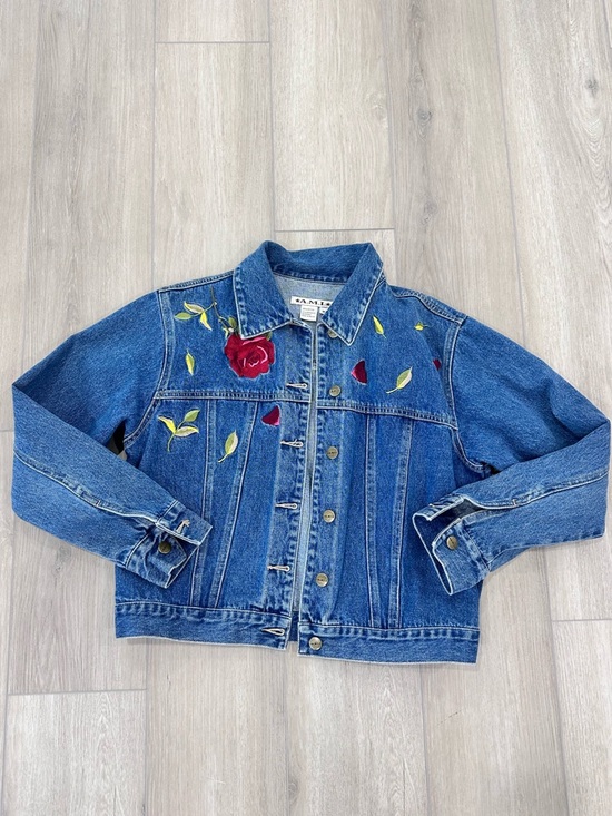 A.M.I. Jackets & Blazers - A.M.I. Floral embroidered Jean jacket medium vintage